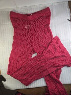 Swim Suit Cover Up Knit Wide-Leg Pants